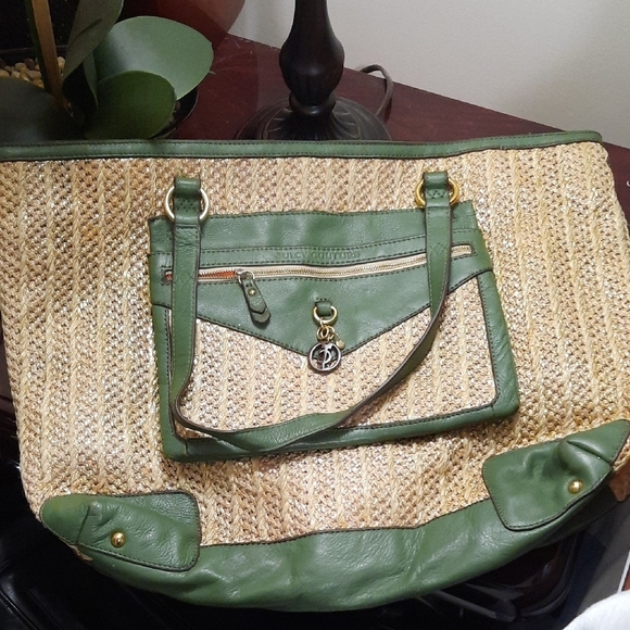 Juicy Couture Handbags - Juicy Couture Green and Tan Tote Bag